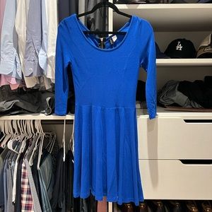 Royal blue H&M dress with exposed zipper